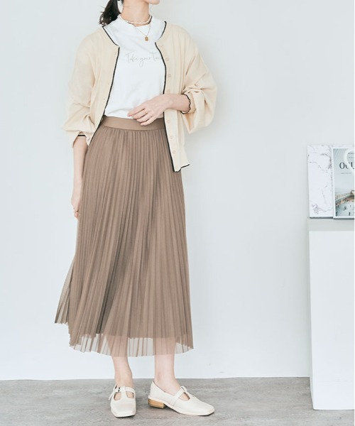 kirakiraShop(キラキラショップ)の「配色 シアー ニット カーディガン(カーディガン/ボレロ・レディース・グリーン/アイボリー/ネイビー/グレー・FREE)」の13枚目の写真