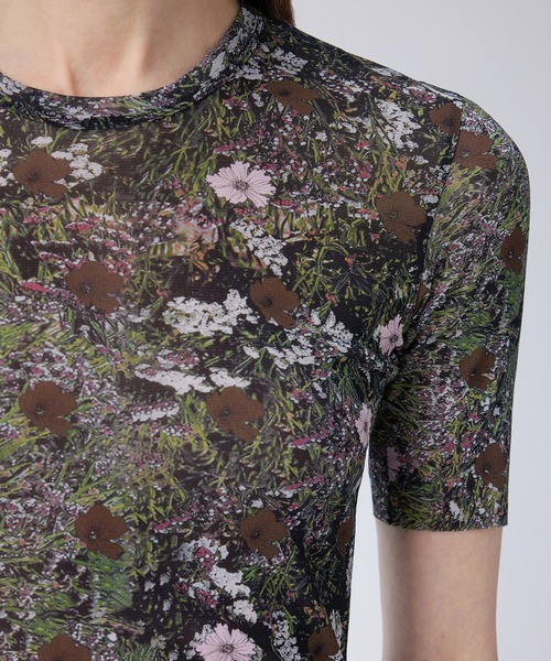 セール】Floral-pattern Second Skin Top / セカンドスキン
