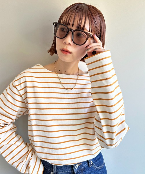 DISCOAT（ディスコート）の「太フレームサングラス（サングラス・レディース・ダークブラウン/ベージュ/イエロー・FREE）」の3枚目の写真