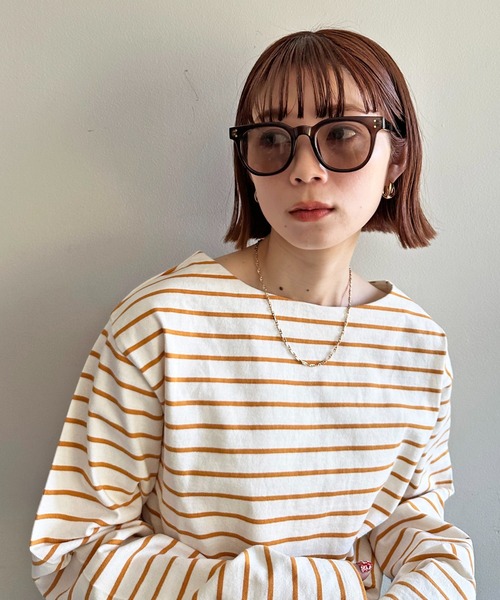 DISCOAT（ディスコート）の「太フレームサングラス（サングラス・レディース・ダークブラウン/ベージュ/イエロー・FREE）」の10枚目の写真