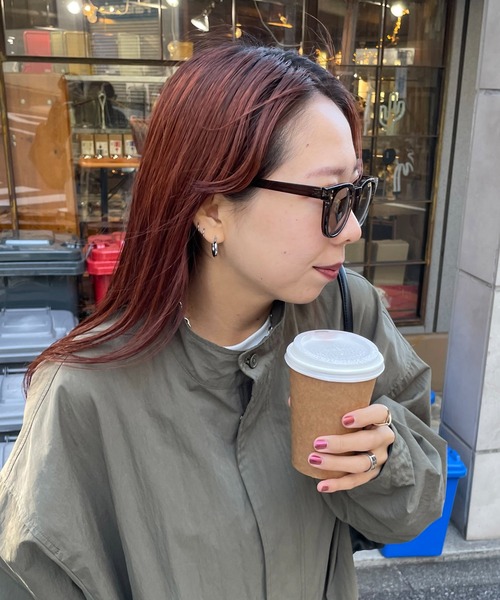 DISCOAT（ディスコート）の「太フレームサングラス（サングラス・レディース・ダークブラウン/ベージュ/イエロー・FREE）」の14枚目の写真