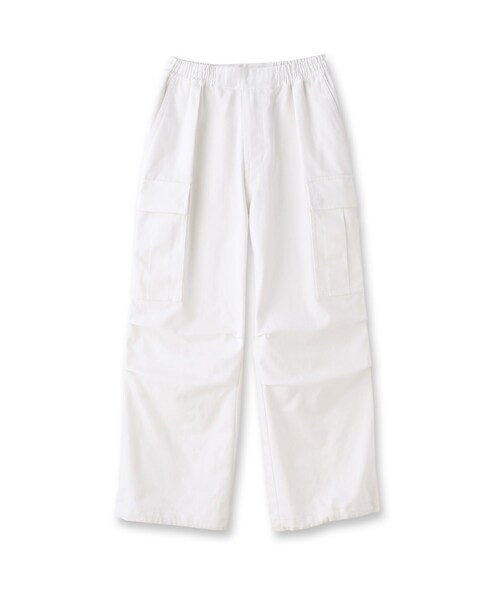 tk.TAKEO KIKUCHI（ティーケータケオキクチ）の「◆デニムカーゴパンツ（デニムパンツ・レディース・オフホワイト/チャコールグレー/ライトブルー・66）」の4枚目の写真