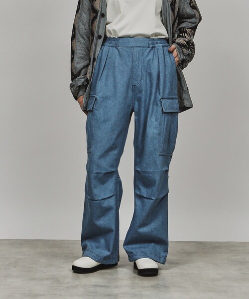 tk.TAKEO KIKUCHI（ティーケータケオキクチ）の「◆デニムカーゴパンツ（デニムパンツ・レディース・オフホワイト/チャコールグレー/ライトブルー・66）」の18枚目の写真