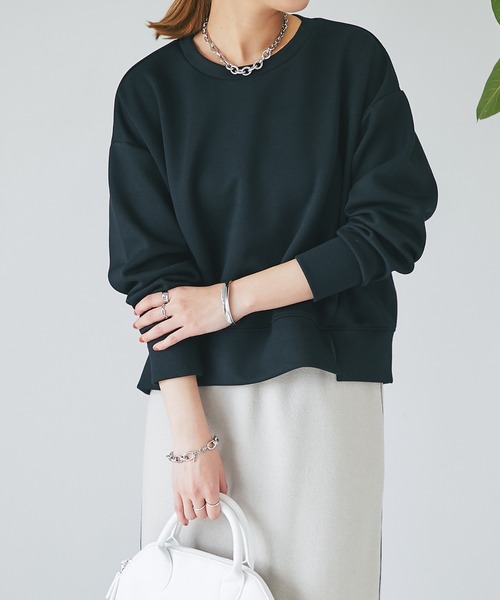 un dix cors（アンディコール）の「ダンボールクルーネックプルオーバー（Tシャツ/カットソー・レディース・ブルー/アイボリー/ブラック/ベージュ・FREE）」の16枚目の写真