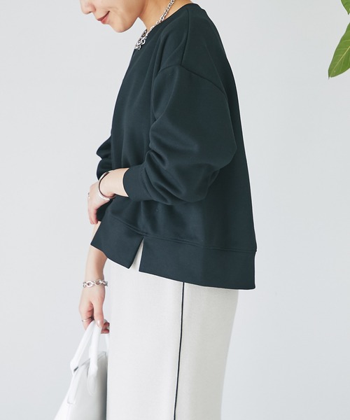 un dix cors（アンディコール）の「ダンボールクルーネックプルオーバー（Tシャツ/カットソー・レディース・ブルー/アイボリー/ブラック/ベージュ・FREE）」の18枚目の写真