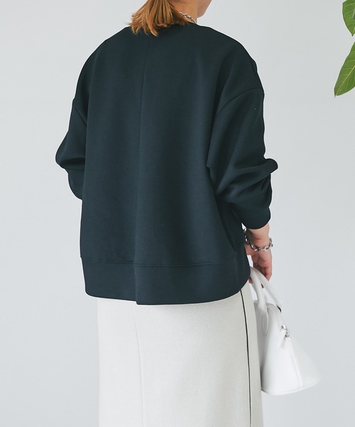 un dix cors（アンディコール）の「ダンボールクルーネックプルオーバー（Tシャツ/カットソー・レディース・ブルー/アイボリー/ブラック/ベージュ・FREE）」の19枚目の写真