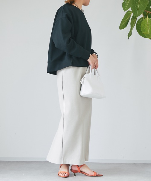 un dix cors（アンディコール）の「ダンボールクルーネックプルオーバー（Tシャツ/カットソー・レディース・ブルー/アイボリー/ブラック/ベージュ・FREE）」の13枚目の写真