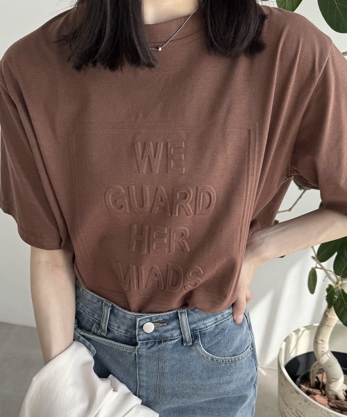 Miniministore(ミニミニストア)の「立体ロゴtシャツ 韓国チュニックロンT(Tシャツ/カットソー・レディース・ダークグレー/ブルーパープル/ホワイト/ブラウン/ブラック・M/XL/L)」の21枚目の写真