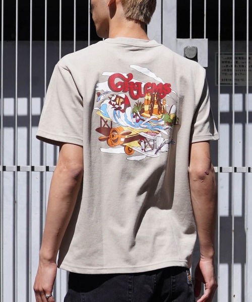 CHUMS(チャムス)の「CHUMS/チャムス 半袖Tシャツ/プリントTee クルーネック ユニセックス CH01-2370(Tシャツ/カットソー・メンズ・ホワイト/グレイッシュベージュ/ブラック/ブルー・M/L/XL)」の3枚目の写真
