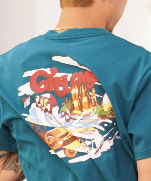 CHUMS(チャムス)の「CHUMS/チャムス 半袖Tシャツ/プリントTee クルーネック ユニセックス CH01-2370(Tシャツ/カットソー・メンズ・ホワイト/グレイッシュベージュ/ブラック/ブルー・M/L/XL)」の19枚目の写真