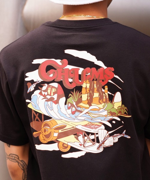 CHUMS(チャムス)の「CHUMS/チャムス 半袖Tシャツ/プリントTee クルーネック ユニセックス CH01-2370(Tシャツ/カットソー・メンズ・ホワイト/グレイッシュベージュ/ブラック/ブルー・M/L/XL)」の9枚目の写真