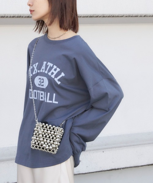 Auntie Rosa Holiday（アンティローザホリデー）の「カレッジロゴアソートロングスリーブTシャツ（Tシャツ/カットソー・レディース・ネイビー/ホワイト/グレー/オフホワイト・FREE）」の16枚目の写真