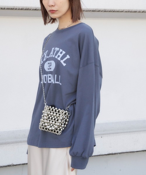 Auntie Rosa Holiday（アンティローザホリデー）の「カレッジロゴアソートロングスリーブTシャツ（Tシャツ/カットソー・レディース・ネイビー/ホワイト/グレー/オフホワイト・FREE）」の17枚目の写真