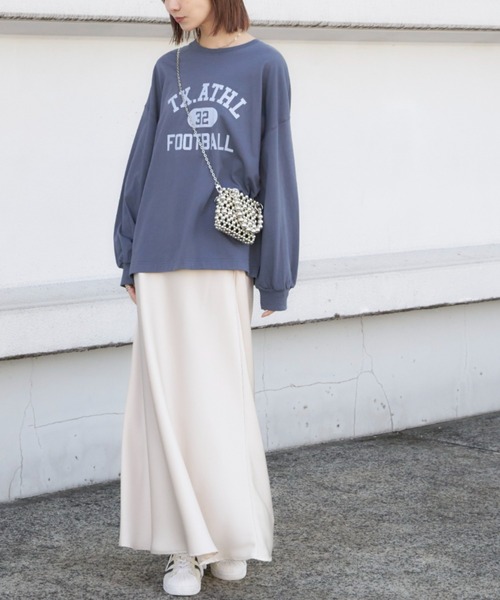 Auntie Rosa Holiday（アンティローザホリデー）の「カレッジロゴアソートロングスリーブTシャツ（Tシャツ/カットソー・レディース・ネイビー/ホワイト/グレー/オフホワイト・FREE）」の19枚目の写真