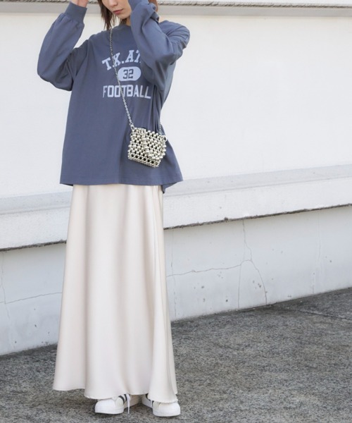 Auntie Rosa Holiday（アンティローザホリデー）の「カレッジロゴアソートロングスリーブTシャツ（Tシャツ/カットソー・レディース・ネイビー/ホワイト/グレー/オフホワイト・FREE）」の20枚目の写真