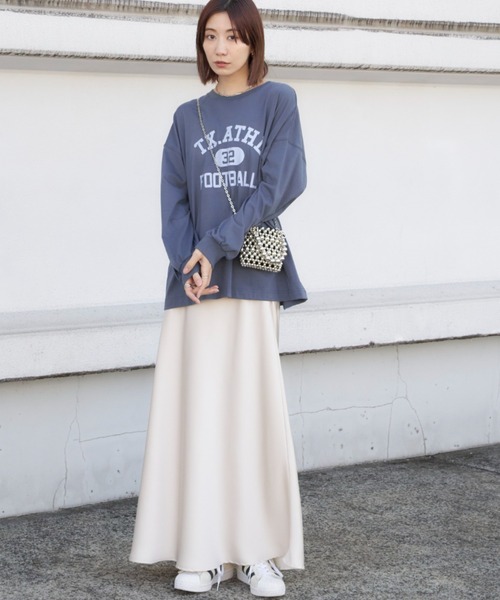 Auntie Rosa Holiday（アンティローザホリデー）の「カレッジロゴアソートロングスリーブTシャツ（Tシャツ/カットソー・レディース・ネイビー/ホワイト/グレー/オフホワイト・FREE）」の21枚目の写真