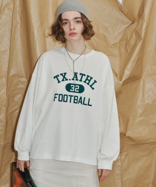 Auntie Rosa Holiday（アンティローザホリデー）の「カレッジロゴアソートロングスリーブTシャツ（Tシャツ/カットソー・レディース・ネイビー/ホワイト/グレー/オフホワイト・FREE）」の10枚目の写真