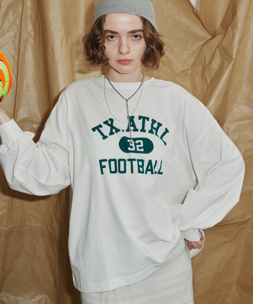 Auntie Rosa Holiday（アンティローザホリデー）の「カレッジロゴアソートロングスリーブTシャツ（Tシャツ/カットソー・レディース・ネイビー/ホワイト/グレー/オフホワイト・FREE）」の7枚目の写真