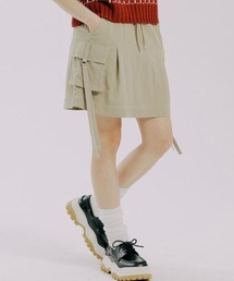 A‘gem 9（エージェムナイン）の「A'GEM/9 × .kom『ROMANTIC CROWN/ロマンティッククラウン』STRAP CARGO SKIRTS/ストラップカーゴ スカート（スカート）」
