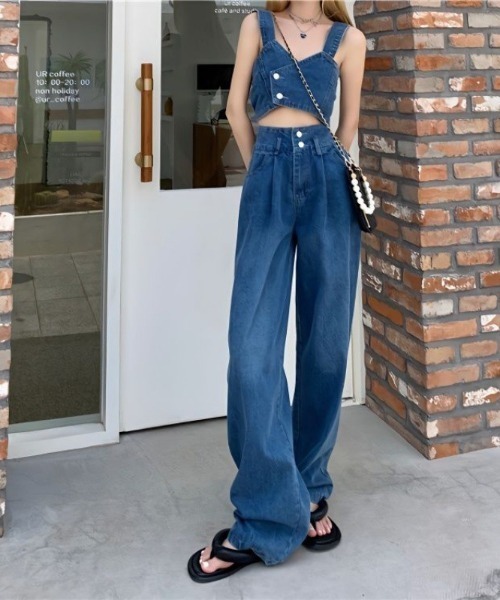 B'day(ビーデイ)の「デニム バギーシルエットボトム(デニムパンツ・レディース・インディゴブルー・MEDIUM/LARGE/X-LARGE)」の1枚目の写真