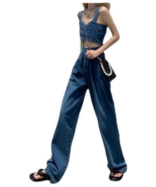 B'day(ビーデイ)の「デニム バギーシルエットボトム(デニムパンツ・レディース・インディゴブルー・MEDIUM/LARGE/X-LARGE)」の3枚目の写真