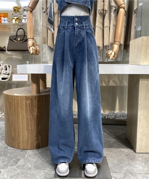 B'day(ビーデイ)の「デニム バギーシルエットボトム(デニムパンツ・レディース・インディゴブルー・MEDIUM/LARGE/X-LARGE)」の7枚目の写真