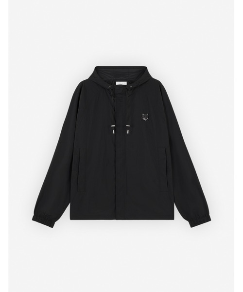 メゾンキツネ　ジャンパー　ウインドブレーカー　フード付き　黒 メゾンキツネ ジャンパー ウインドブレーカー フード付き 黒 MAISON