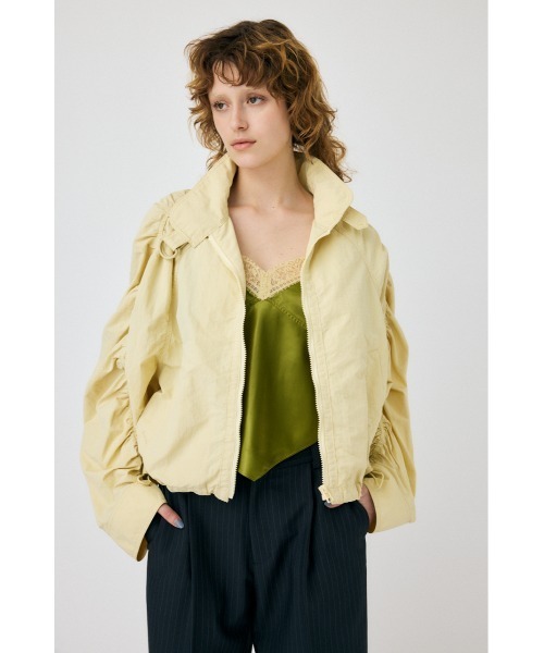 MOUSSY(マウジー)の「GATHER BALLOON ジャケット(ナイロンジャケット・レディース・ブラック/ライトイエロー/ライトグレー・FREE)」の8枚目の写真