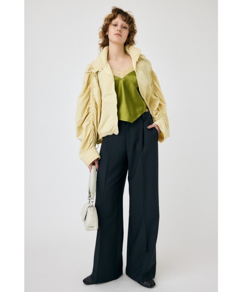 MOUSSY(マウジー)の「GATHER BALLOON ジャケット(ナイロンジャケット・レディース・ブラック/ライトイエロー/ライトグレー・FREE)」の9枚目の写真