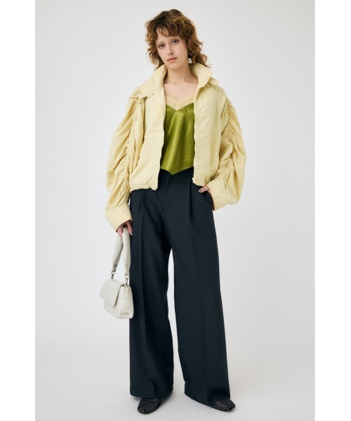 MOUSSY(マウジー)の「GATHER BALLOON ジャケット(ナイロンジャケット・レディース・ブラック/ライトイエロー/ライトグレー・FREE)」の10枚目の写真