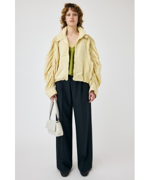 MOUSSY(マウジー)の「GATHER BALLOON ジャケット(ナイロンジャケット・レディース・ブラック/ライトイエロー/ライトグレー・FREE)」の11枚目の写真