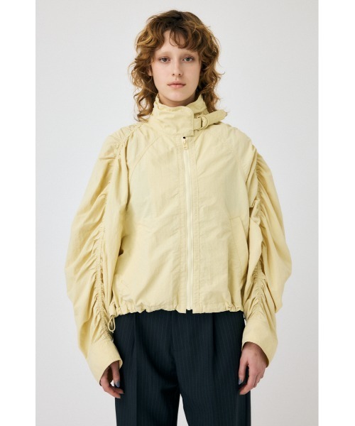 MOUSSY(マウジー)の「GATHER BALLOON ジャケット(ナイロンジャケット・レディース・ブラック/ライトイエロー/ライトグレー・FREE)」の12枚目の写真