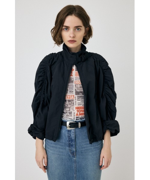 MOUSSY(マウジー)の「GATHER BALLOON ジャケット(ナイロンジャケット・レディース・ブラック/ライトイエロー/ライトグレー・FREE)」の22枚目の写真