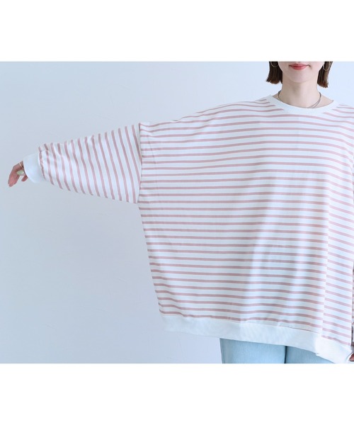 reca(レカ)の「ビックボーダープルオーバー(Tシャツ/カットソー・レディース・ピンク/グレー/ブラック・FREE)」の22枚目の写真