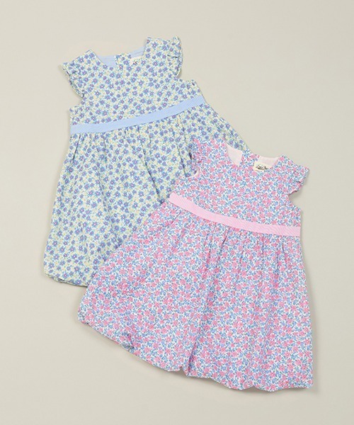 Love&Peace&Money（ラブアンドピースアンドマネー）の「小花柄バルーンワンピース（ワンピース・キッズ・ピンク/ブルー・80ｃｍ/90cm/100cm/110cm/120cm/130cm）」の3枚目の写真