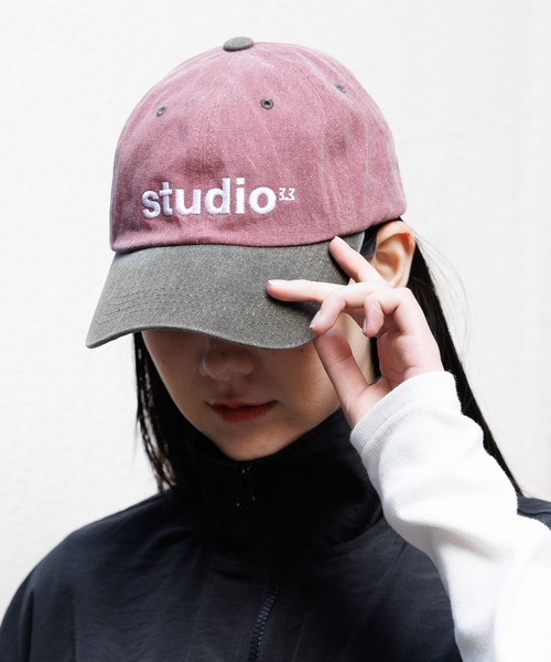 3.3 Field Trip (3.3フィールドトリップ)の「【UNISEX】3.3 Field Trip/STUDIO CAP 2114012(キャップ・レディース・イエロー/ボルドー・FREE)」の2枚目の写真
