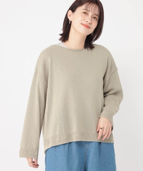 セール】7ゲージブークレボートネックプルオーバー（ニット/セーター