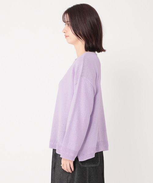 セール】7ゲージブークレボートネックプルオーバー（ニット