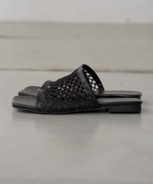 Lui's（ルイス）の「メッシュフラットサンダル（サンダル・レディース・ブラック・24.5/23.5）」の3枚目の写真