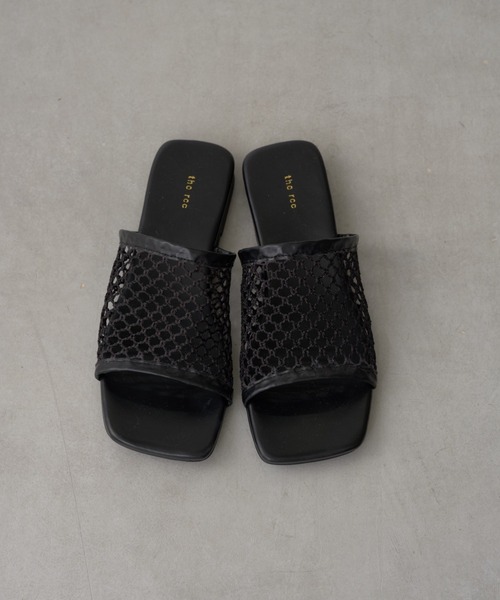 Lui's（ルイス）の「メッシュフラットサンダル（サンダル・レディース・ブラック・24.5/23.5）」の2枚目の写真