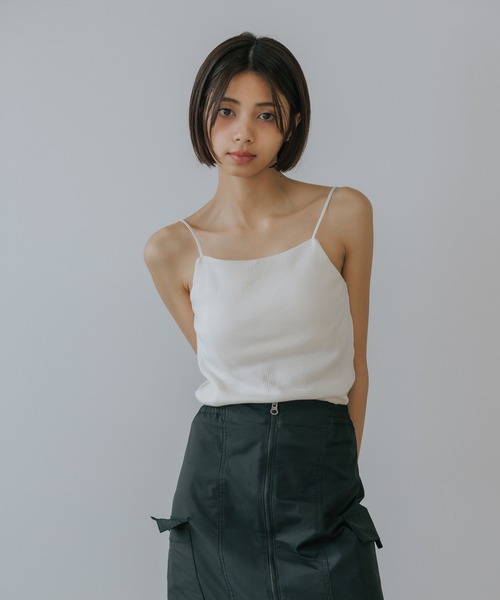 MILLER（ミラー）の「R.P.miller/ミラー Prib Cap Cami (SOLID) キャミソール 2026新作 再入荷（キャミソール・レディース・ブラック/アイボリー/チョコ/ローズ・FREE）」の2枚目の写真