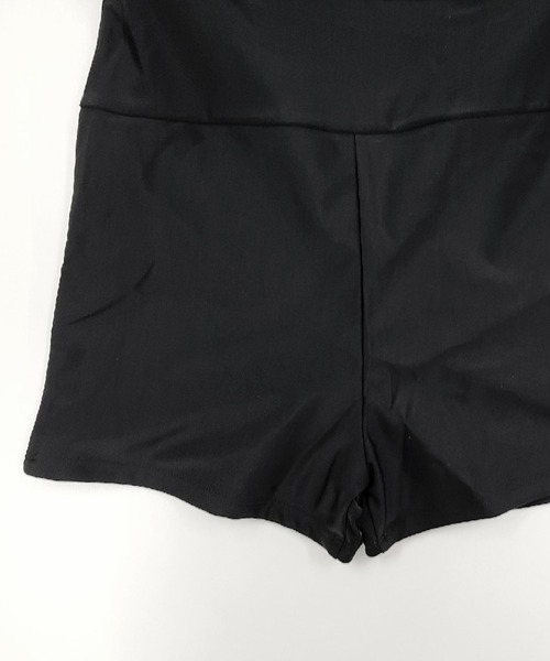 【セール】レディース水着 ボーダー柄ワンピ風バックリボンオールインワンスイムウェア（水着）｜TeddyShop（テディショップ）