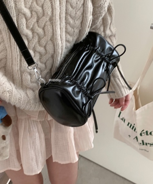 リボンギャザーショルダーbag セール】リボンギャザーショルダーバッグ（ショルダーバッグ