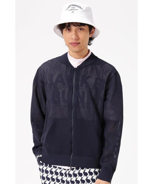 Jack Bunny!!(ジャックバニー)の「【Jack Bunny!!】EX Flexフルジップニットブルゾン(その他アウター・メンズ・ネイビー/ホワイト・MEDIUM/X-LARGE/LARGE)」の2枚目の写真
