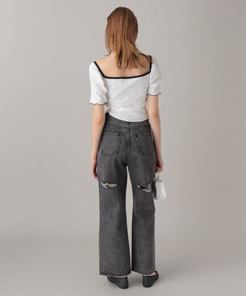 FOREVER 21(フォーエバー トゥエンティーワン)の「【2024SS】ミニリボンスクエアT(Tシャツ/カットソー・レディース・ブラック/オフホワイト/レオパード・FREE)」の10枚目の写真