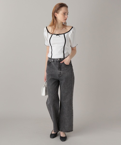 FOREVER 21(フォーエバー トゥエンティーワン)の「【2024SS】ミニリボンスクエアT(Tシャツ/カットソー・レディース・ブラック/オフホワイト/レオパード・FREE)」の13枚目の写真