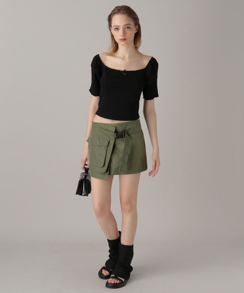 FOREVER 21(フォーエバー トゥエンティーワン)の「【2024SS】ミニリボンスクエアT(Tシャツ/カットソー・レディース・ブラック/オフホワイト/レオパード・FREE)」の17枚目の写真