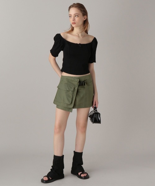 FOREVER 21(フォーエバー トゥエンティーワン)の「【2024SS】ミニリボンスクエアT(Tシャツ/カットソー・レディース・ブラック/オフホワイト/レオパード・FREE)」の18枚目の写真