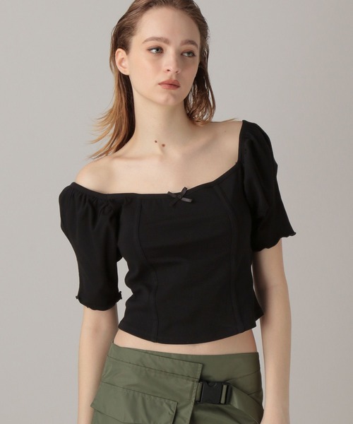 FOREVER 21(フォーエバー トゥエンティーワン)の「【2024SS】ミニリボンスクエアT(Tシャツ/カットソー・レディース・ブラック/オフホワイト/レオパード・FREE)」の19枚目の写真