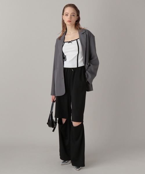 FOREVER 21(フォーエバー トゥエンティーワン)の「【2024SS】ミニリボンスクエアT(Tシャツ/カットソー・レディース・ブラック/オフホワイト/レオパード・FREE)」の15枚目の写真